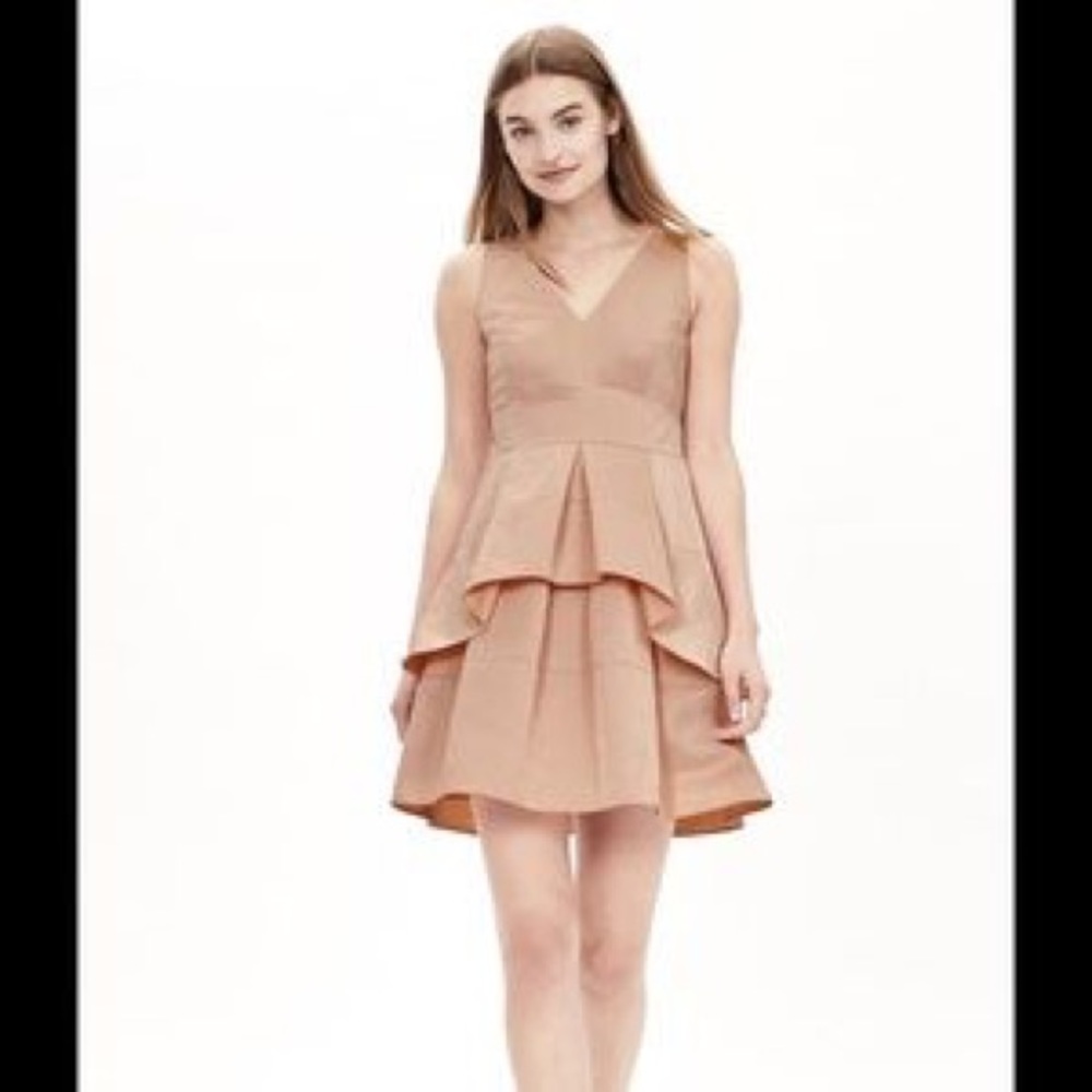 BR Tiered Taffeta Dress